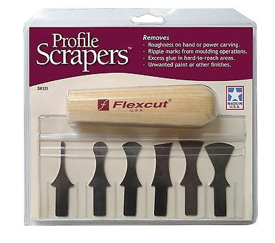 Flexcut 7pc Profile Scraper Set for carving and moulding clean ups