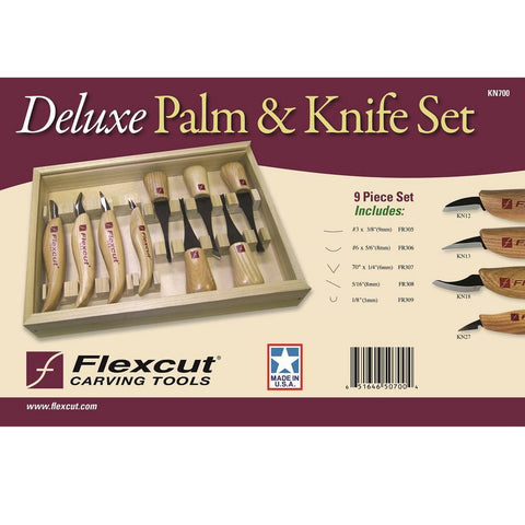 Flexcut Deluxe Palm & Knife Set