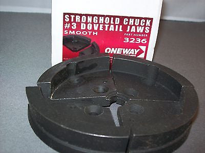 Woodturning Oneway #3 Smooth Dovetail Jaws # 3236 for the Stronghold Chuck
