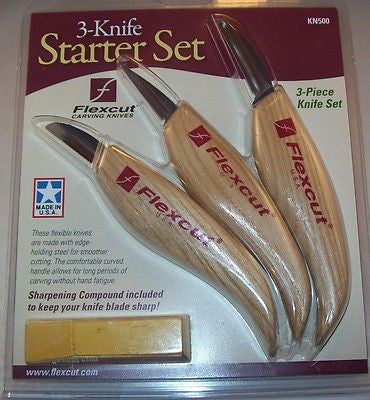 Flexcut three piece Knife STARTER Set KN500