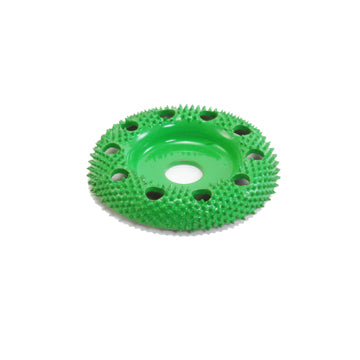 Saburrtooth Power Carving 2" Donut Wheel w/Holes Coarse Grit (green)