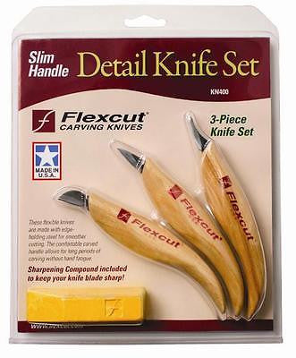 Flexcut three piece Detail Knife SetSet KN400 – Long Island Wood Working  Supply